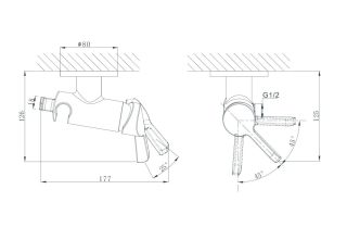Гигиенический душ со смесителем DQ Rhein.Schiller DA1464501 хром